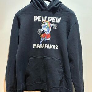 Port and Company Black Unicorn Graphic Hoodie